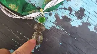 MoonLadies Live Peridot & Rutilated Quartz Medieval Choker / Necklace