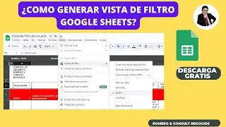 ¿Como realizar una vista de Filtro en Google Sheets? para cada usuario que se conecte