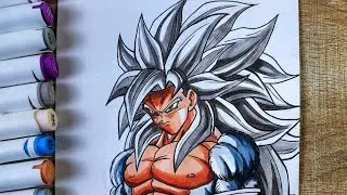 Как нарисовать Гоку Супер Сайяна 5 &mdash; пошаговое руководство по рисованию [Dragonball]