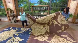 Barbara King Floral Dance Reversible Outdoor Mat on QVC