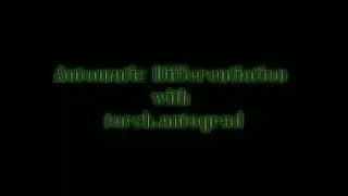 PyTorch Basic Tutorials - 5 : Automatic Differentiation with torch autograd