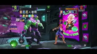 Destroying Raids Boss Tigra with just a  Level 1 Revive with a 7* R4 Hulkling 