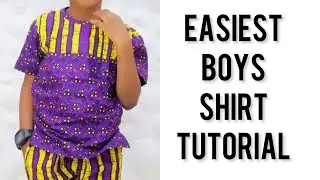 How To Sew Boys Shirt | Beginner Friendly| NO PATTERN |South African Youtuber