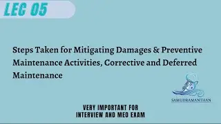 5. Preventive Maintenance & Damage Mitigation in Ships | Corrective  Deferred | @_samudramanthan_