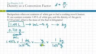 For Practice 1.10 Density as a Conversion Factor