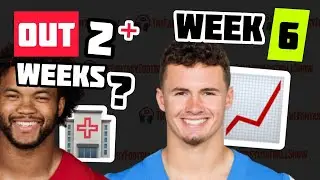 🏈 Week 6 Start Sit: 📈Ladd McConkey 🏥Kyler OUT Weeks?