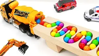 Marble Run Race ☆ HABA Slope, Dump Truck & Garbage Trucks & Ambulance & vehicles Full Compilation#2
