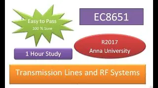 EC8651 TRANSMISSION LINES AND RF SYSTEMS 6 th semester ECE anna university R2017