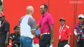Me having a word with Tiger at the MINES CIMB Classic 2012