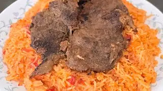 Beef ribeye steak with red Rice. ##yolia #food #cooking #recipe #beef #easyrecipe #rice.