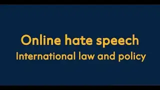 Documentary: Online Hate Speech by Dr Talita Dias, Shaw Foundation Junior Research Fellow in Law.