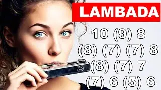 LAMBADA ON HARMONICA ( CHROMATIC ), ARMÓNICA CROMÁTICA, TABS, GAITA DE  BOCA, MUNDHARMONIKA