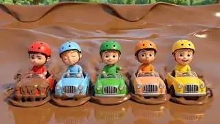 Car Wash Song for Kids | Muddy Cars Racing & Learn Colors | 3D Nursery Rhyme