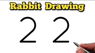 How to draw rabbit from number 2 | Rabbit Drawing | Number Drawing 