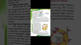 High specific heat and high heat of vaporization#Chapter-1, Biological molecules#1st year Bio(Urdu)