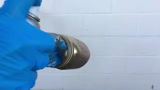 Ombre Spray Painting a Mason jar