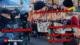 Antifa schlägt Polizei! Festnahmen bei Antifa Palästina Demo Connewitz Leipzig 17.1.26