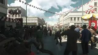 Wolfenstein II - Roswell Parade Ambiance 2 (marching, cheering, jets, music)