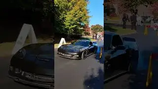 Extremely Modified C6 Corvette Revs and Does Burnout While Leaving Cars and Coffee