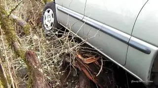 Towing Recovery Vehicle Slammed 150 Feet Off Road Crashes Into A Tree