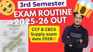 📣CU 3rd sem Exam date 2026 Out | Final Exam Routine😱 | CCF & CBCS | Calcutta University 3rd sem exam