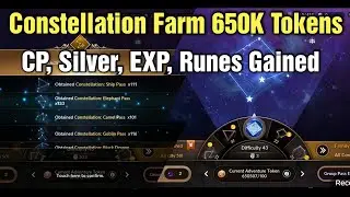 Black Desert Mobile Constellation - 650K Tokens Used - CP, Silver, EXP , Runes Gained!?