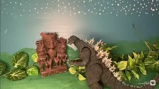 Godzilla stop motion practice 