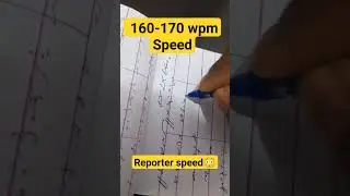170wpm speed steno dictation writing #hindisteno #steno #stenographer #tranding #sscsteno #shorts