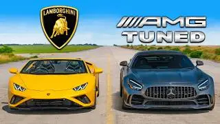AMG GT R tuneado vs Lambo Huracán: ARRANCONES