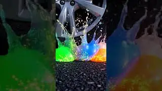 Car Tire Crushing Glowing Slime Pods  | Ultra Realistic 4K ASMR