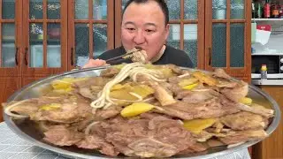 🔥【清炖羊肉】阿强狂炫十几斤羊肉，满屋飘香的清炖羊肉，土豆粉条吸饱汤汁！
