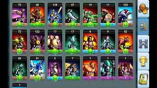 Magic war kingdom  battle on stage 4 good vs evil, raise heroes level dark lord, gri sharp & slayer