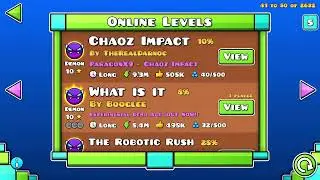 Playing easy demons in gd globed