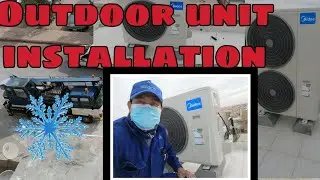 outdoor unit installation | Flare connection | Pressurized with nitrogen | HVAC Specialist