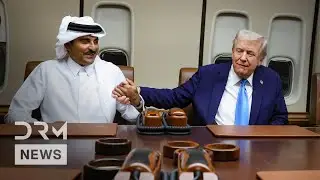 JUST IN: President Trump Meets Qatar&rsquo;s Emir Aboard Air Force One | Al Udeid Air Base, Doha | AC15