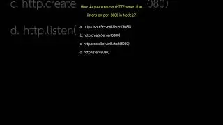 How do you create an HTTP server that listens on port 8080 in Node js