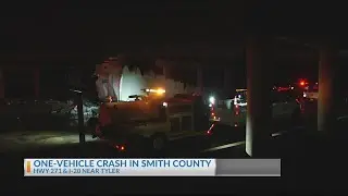 I-20 East shut down near Tyler after 18-wheeler accident