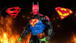 BatMan/SuperMan Fusion mcFarlane Toys Epic Review Video With StopMotion!(x 3 )&? What A neat Figure!