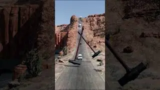 Giant Hammer vs Car &ndash; Ultimate Crash Test! 🔨💥