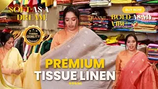 ✨Premium Tissue Linen sarees┃மிஸ் பண்ணிடாம உடனே வாங்குங்க  😱🛍️😍✨┃Thanvi Boutique&hearts;️