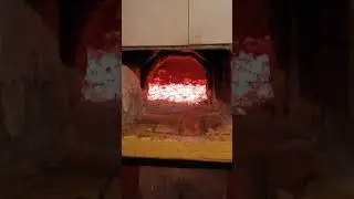The stove is almost done heating up)) #dacha #wood #love