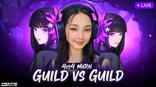 FREE FIRE 4VS4 😈 FREE FIRE LIVE 🥂 || FREE FIRE GUILD VS GUILD 😎🌟 || T1M KOKO LIVE ❗