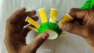 DIY Woolen craft ideas . Easy Decoration ideas .Independence day craft ideas for girls @ichha1379