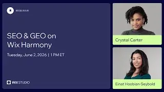 GEO & SEO Tools in Wix Harmony | Wix SEO Webinar