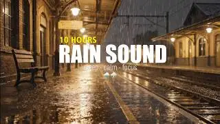 Deep Sleep Rain Sounds | Silent Old Train Station