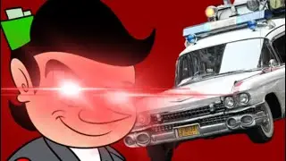 Ray stantz driving in his ecto 1. (animation)