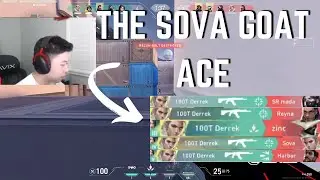 100T Derrek is the SOVA GOAT... CLEAN ACE ! | VALORANT Clips
