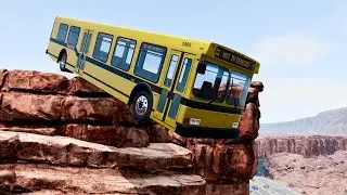 BUS VS CLIFF - BeamNG.Drive Most Insane Bus Crashes | #060