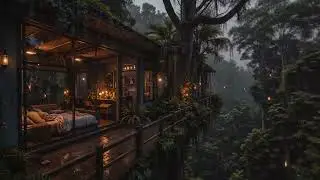 24/7 Live Rain in the Forest 🌲 Natural Ambience || Cozy Rainy Night ☔ Live 24/7