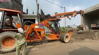 Iron plates were emptied using Hydra crane machine and Mahindra 575 tractor trolley.